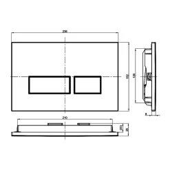 Abacus Trend Stainless Steel Flush Plate