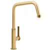 Abode Hex Industrial Single Lever Mono Kitchen Mixer Tap - Antique Brass