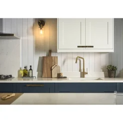 Abode Hex Industrial Single Lever Mono Kitchen Mixer Tap - Antique Brass