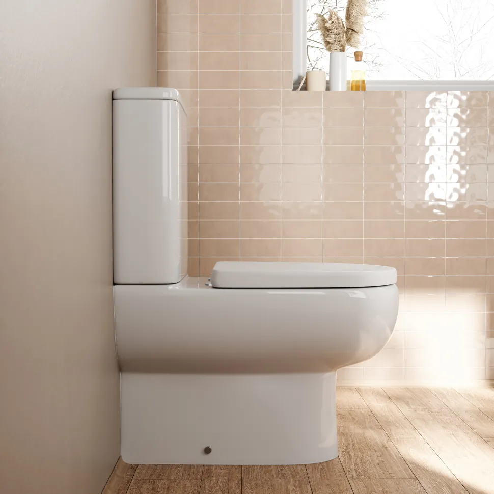 Anderson Rimless Back To Wall Close Coupled Toilet & Soft Close Seat