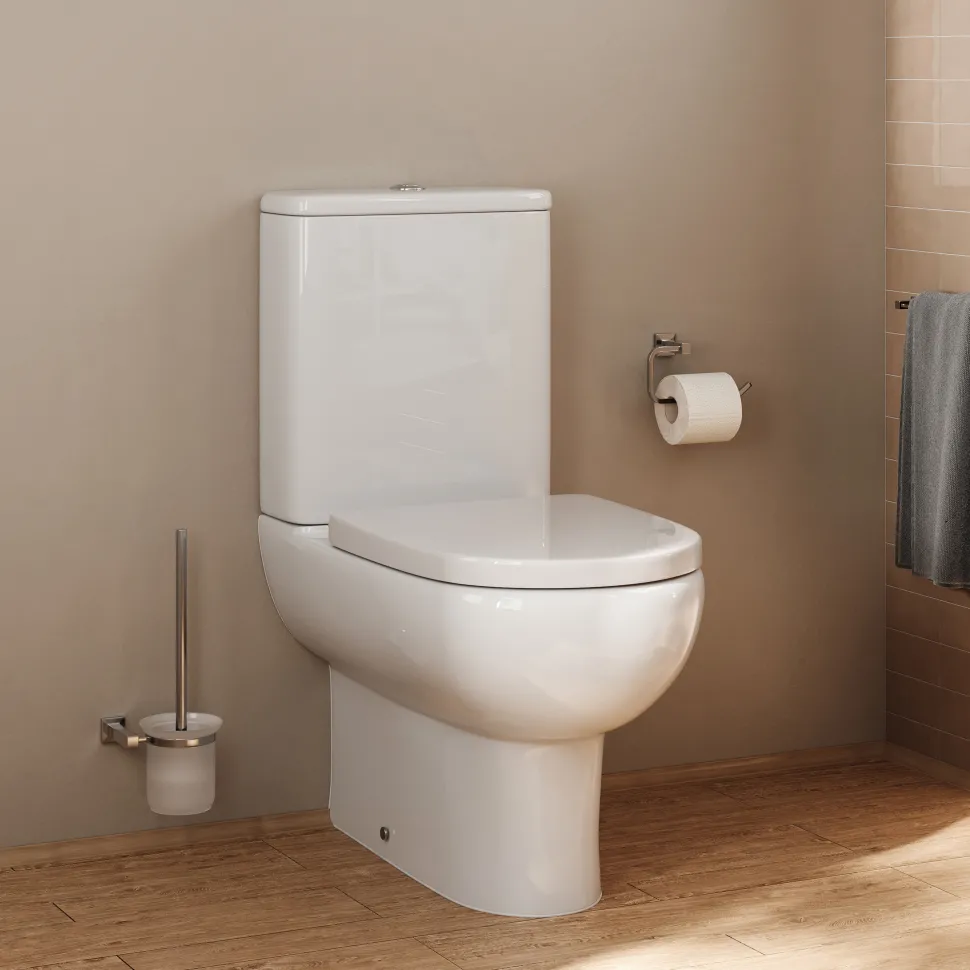 Anderson Rimless Back To Wall Close Coupled Toilet & Soft Close Seat