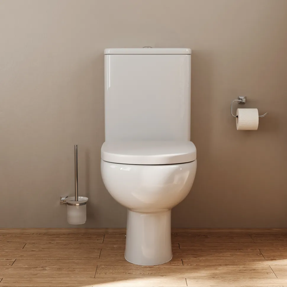 Anderson Rimless Back To Wall Close Coupled Toilet & Soft Close Seat
