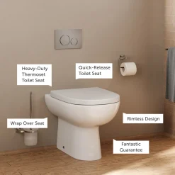Anderson Rimless Back to Wall Toilet & Soft Close Seat