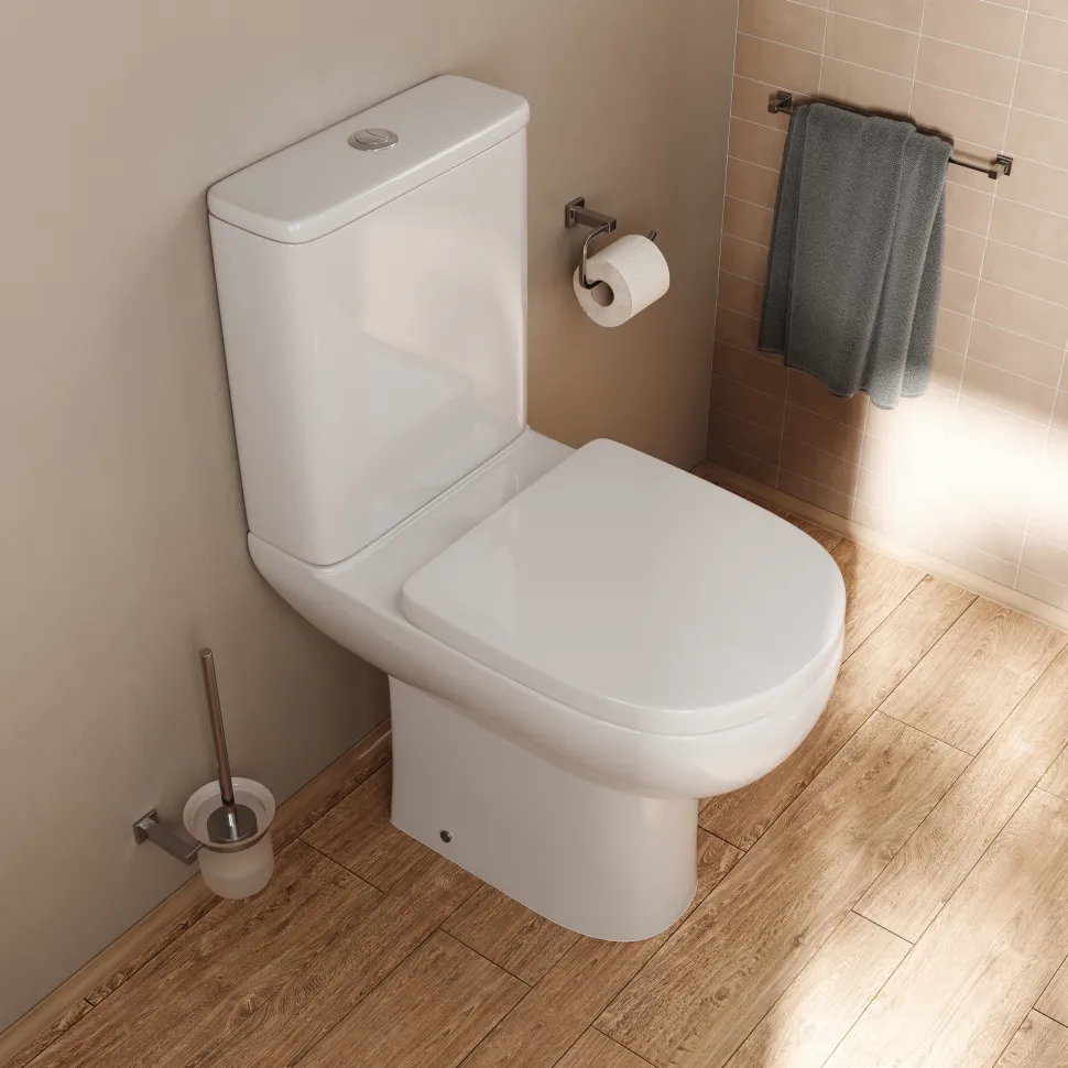 Anderson Rimless Comfort Height Close-Coupled Toilet & Soft Close Seat