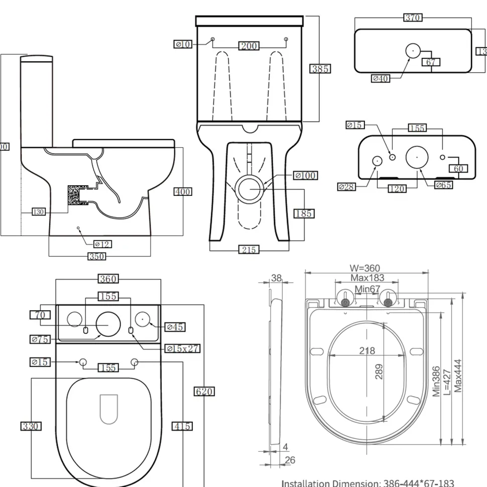 Anderson Rimless Toilet & Basin Bathroom Suite
