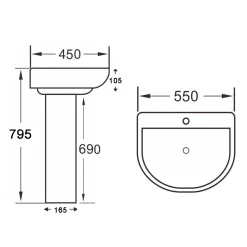 Anderson Rimless Toilet & Basin Bathroom Suite