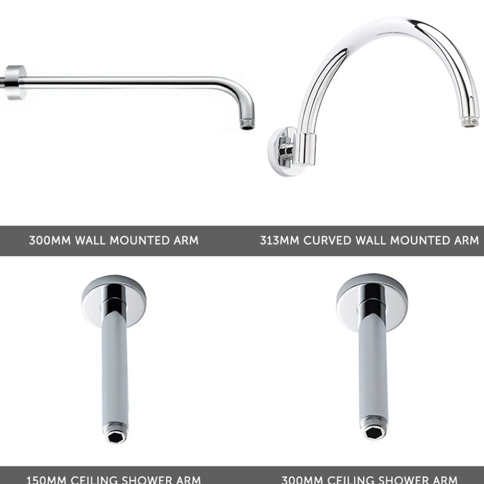 Arabella Traditional Concealed Shower Valve & Fixed Shower Head