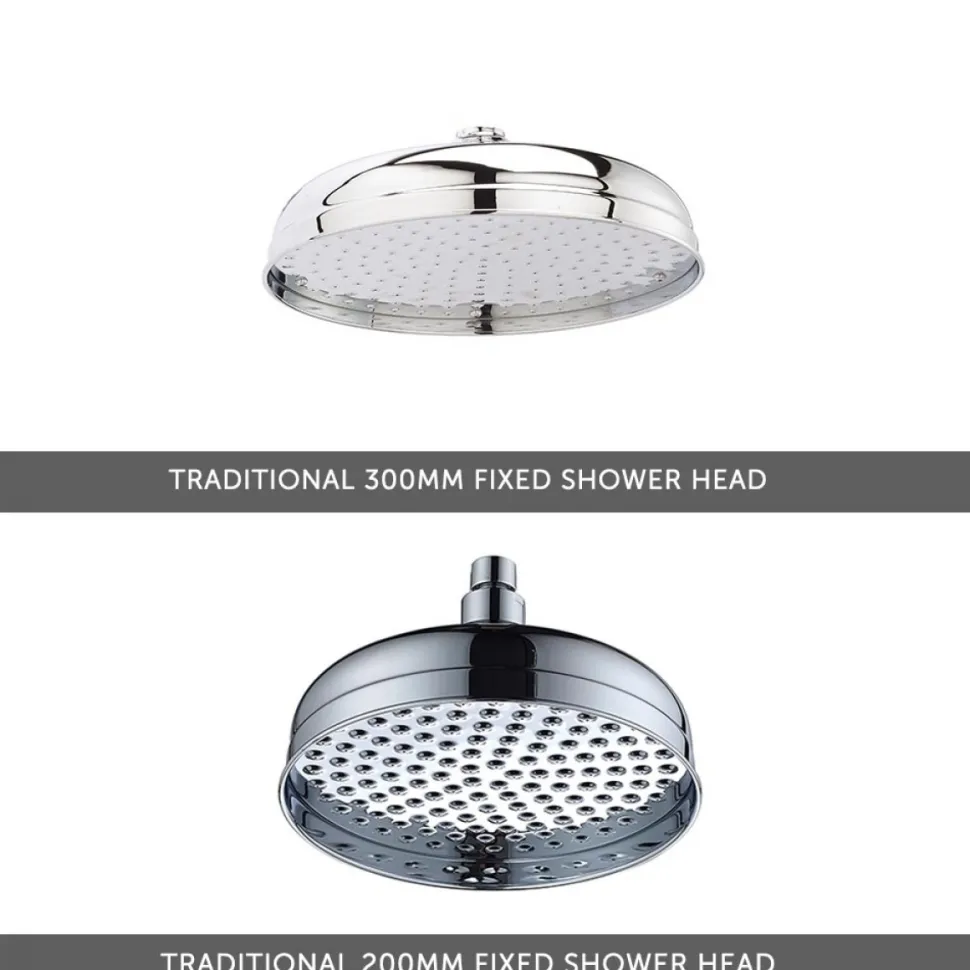 Arabella Traditional Concealed Shower Valve & Fixed Shower Head