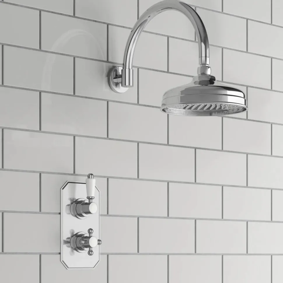 Arabella Traditional Concealed Shower Valve & Fixed Shower Head