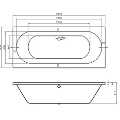 Armourcast Reinforced Double Ended Bath