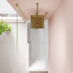 Armourcast Reinforced Keyhole Shower Bath with Shower Screen - 1700mm