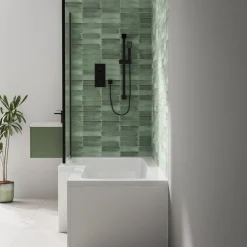 Armourcast Reinforced L Shape Single Ended Bath with Panel & Shower Screen - 1700 x 700