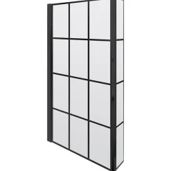 Armourcast Reinforced L Shaped Single Ended Bath with Matt Black Shower Screen & Panel - 1700 x 700