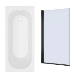 Armourcast Reinforced Single Ended Shower Bath & Shower Screen