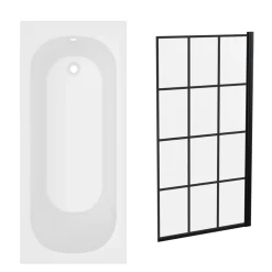 Armourcast Reinforced Single Ended Shower Bath & Shower Screen