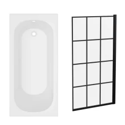 Armourcast Reinforced Single Ended Shower Bath & Shower Screen