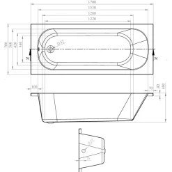Armourcast Reinforced Single Ended Bath