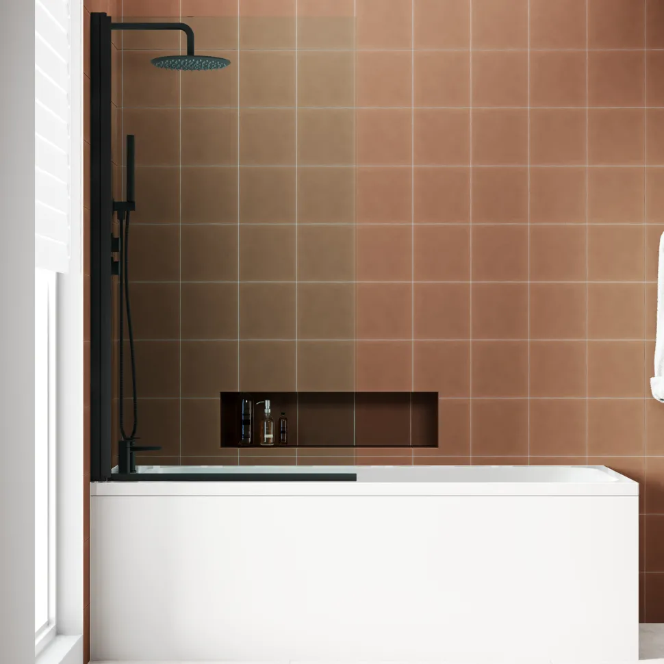 Armourcast Reinforced Slim Edge Single Ended Bath with Shower Screen - 1700mm