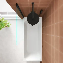 Armourcast Reinforced Slim Edge Single Ended Bath with Shower Screen - 1700mm
