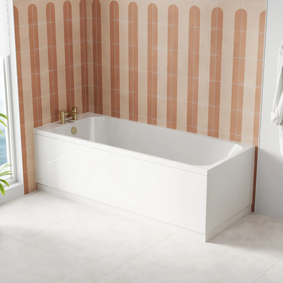 Armourcast Reinforced Slim Edge Single Ended Bath - 1700 x 700mm
