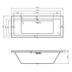 Armourcast Reinforced Straight Double End Bath
