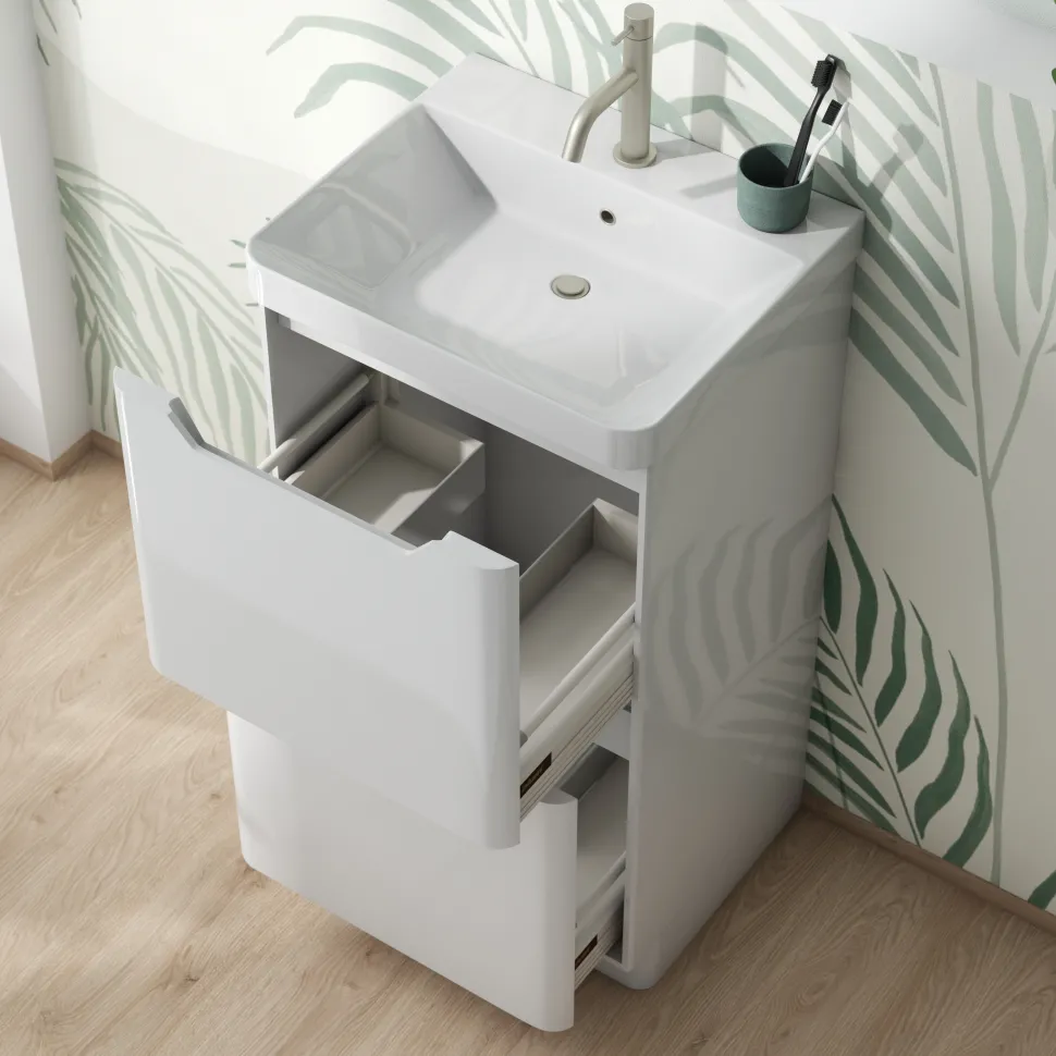Ava 500mm Floorstanding Vanity Unit & Basin