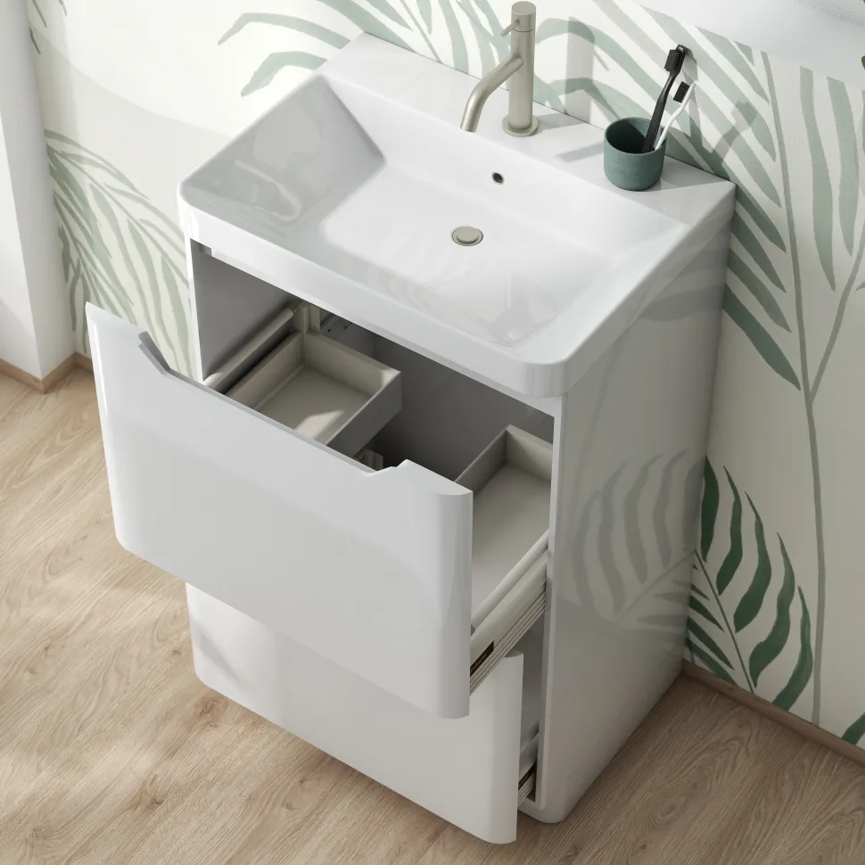 Ava 600mm Floorstanding Vanity Unit & Basin
