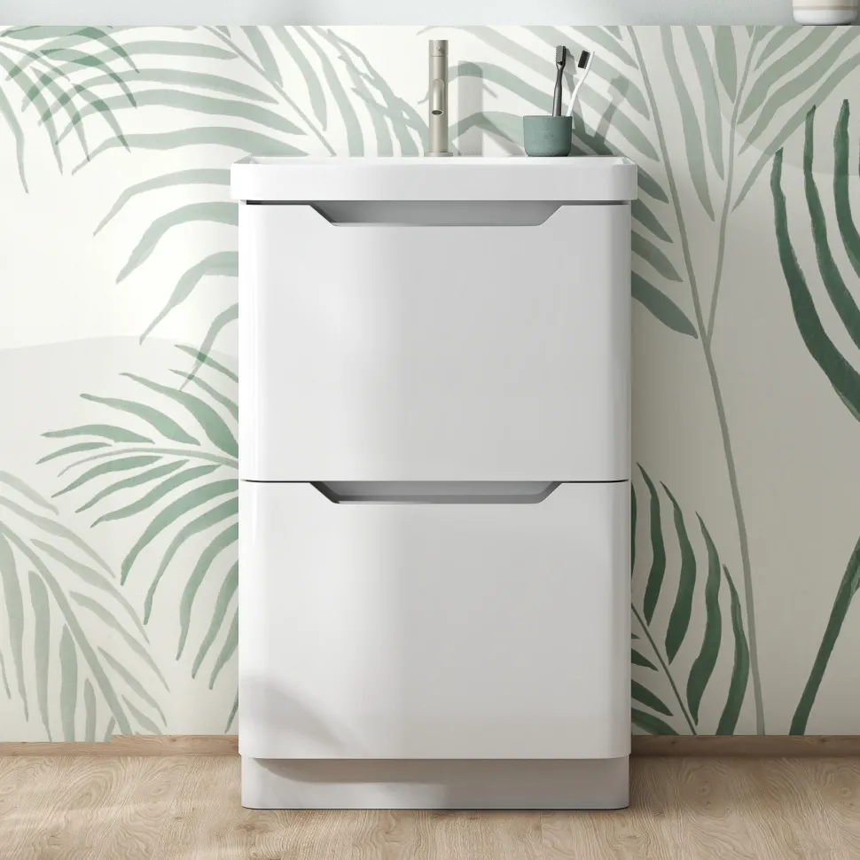 Ava 600mm Floorstanding Vanity Unit & Basin
