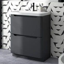 Ava 800mm Floorstanding Vanity Unit & Basin
