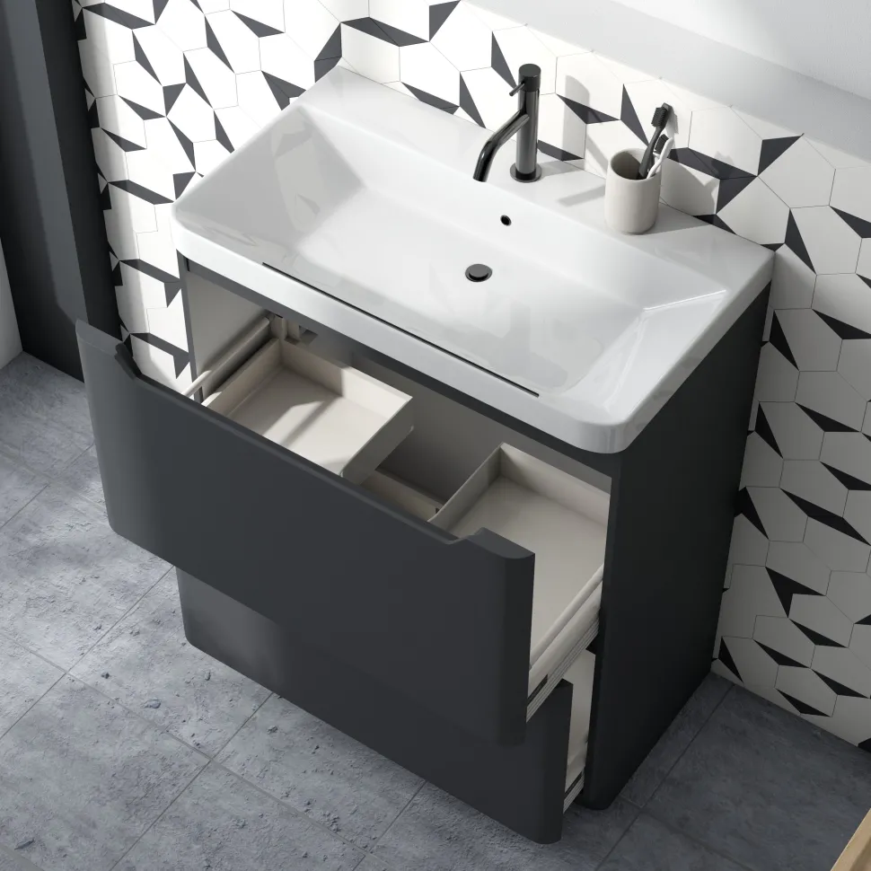 Ava 800mm Floorstanding Vanity Unit & Basin