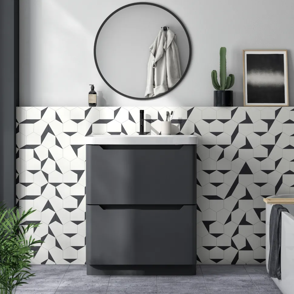Ava 800mm Floorstanding Vanity Unit & Basin