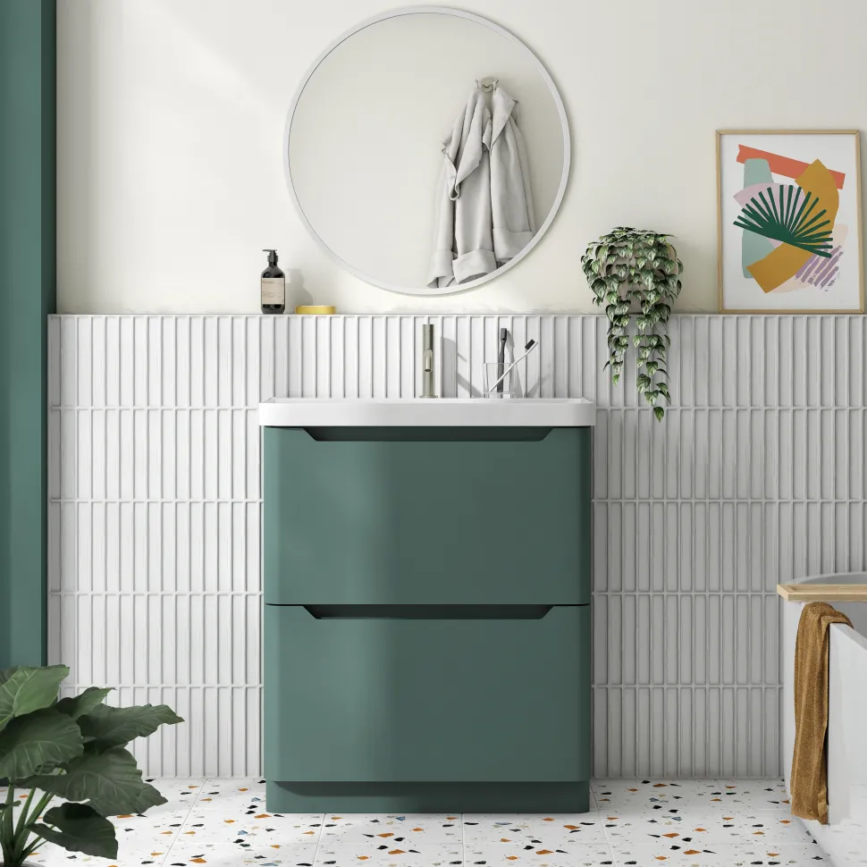 Ava 800mm Floorstanding Vanity Unit & Basin