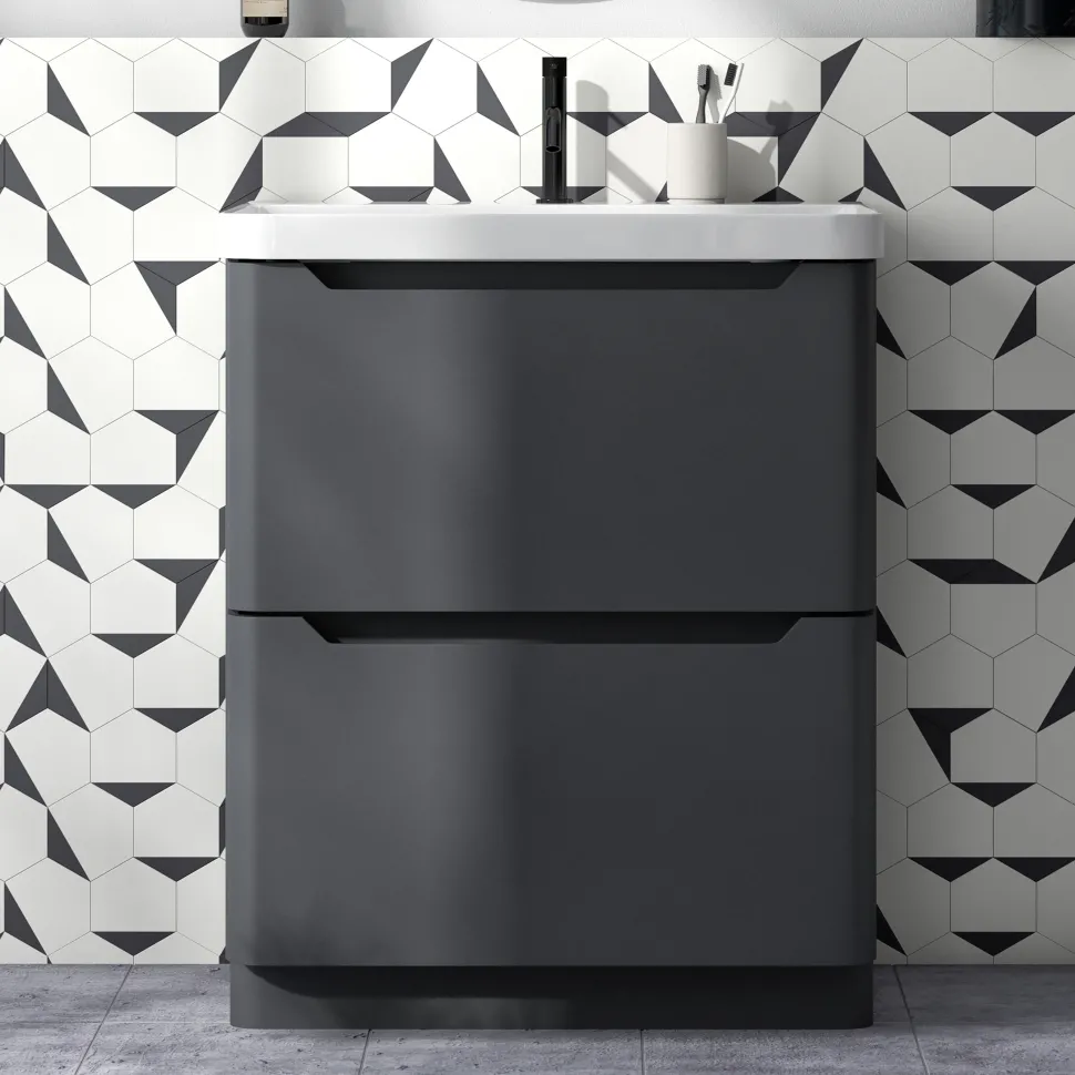Ava 800mm Floorstanding Vanity Unit & Basin