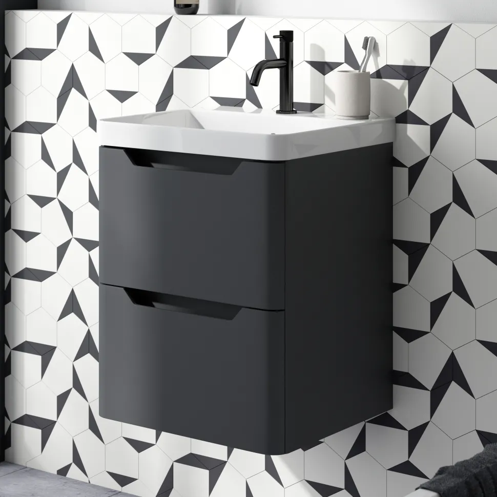 Ava 500mm Wall Hung Vanity Unit & Basin