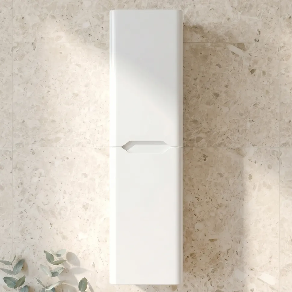 Ava 1400mm Wall Mounted Tall Storage Cabinet