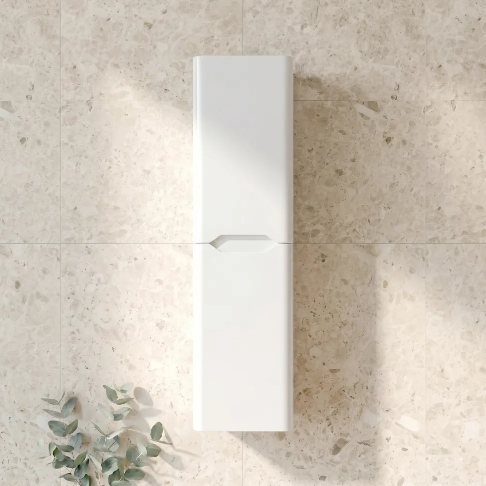 Ava 1400mm Wall Mounted Tall Storage Cabinet