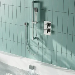 Barnaby Concealed Shower Valve, Slide Rail Kit & Overflow Bath Filler