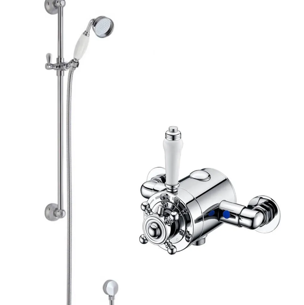 Beatrice Traditional Exposed Thermostatic Shower Valve & Slide Rail Kit