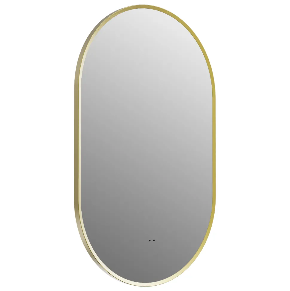 Billy LED Illuminated Oval Framed Mirror with Demister Pad & Colour Change Lights - 500 x 800mm