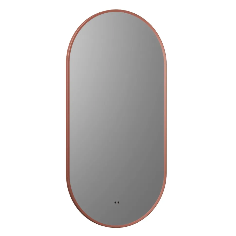Billy LED Oval Framed Mirror with Demister Pad & Colour Change Lights - 500 x 1000mm
