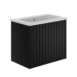 Billy 600mm Wall Hung Vanity Unit with Fluted Drawer Front & Basin