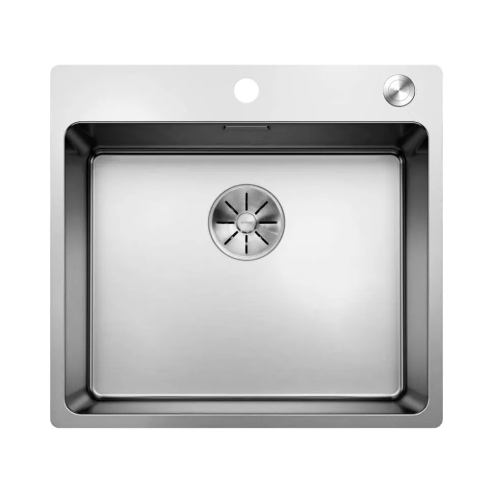 Blanco Andano 1 Bowl Inset Satin Polish Stainless Steel Kitchen Sink & Waste - 540 x 500mm