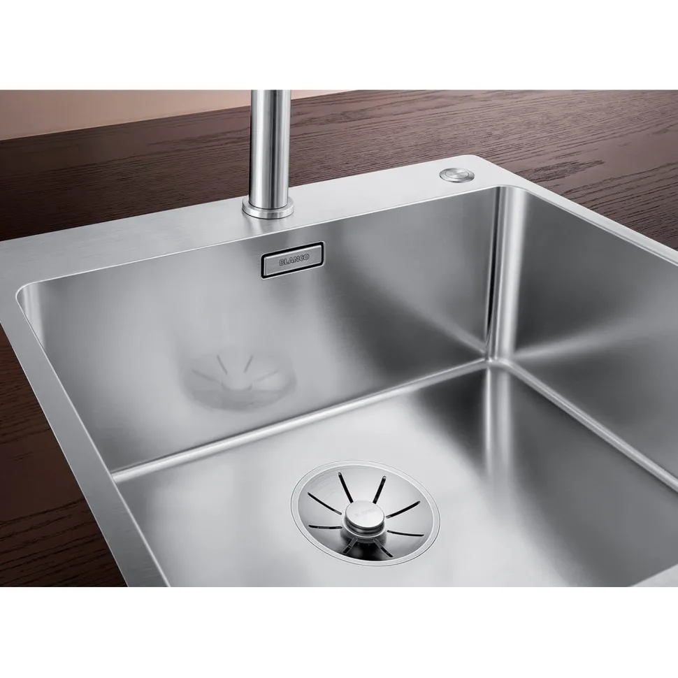 Blanco Andano 1 Bowl Inset Satin Polish Stainless Steel Kitchen Sink & Waste - 540 x 500mm