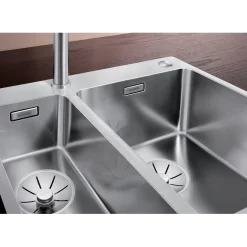 Blanco Andano 1.5 Bowl Inset Satin Polish Stainless Steel Kitchen Sink & Waste with Right Hand Main Bowl - 585 x 500mm