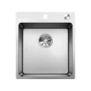 Blanco Andano Compact 1 Bowl Inset Satin Polish Stainless Steel Kitchen Sink & Waste - 440 x 500mm