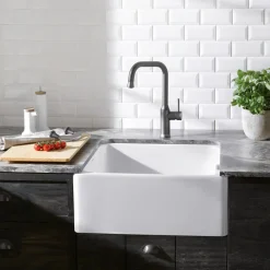 Blanco Belfast Crystal Gloss White Ceramic Kitchen Sink & Waste - 595 x 455mm