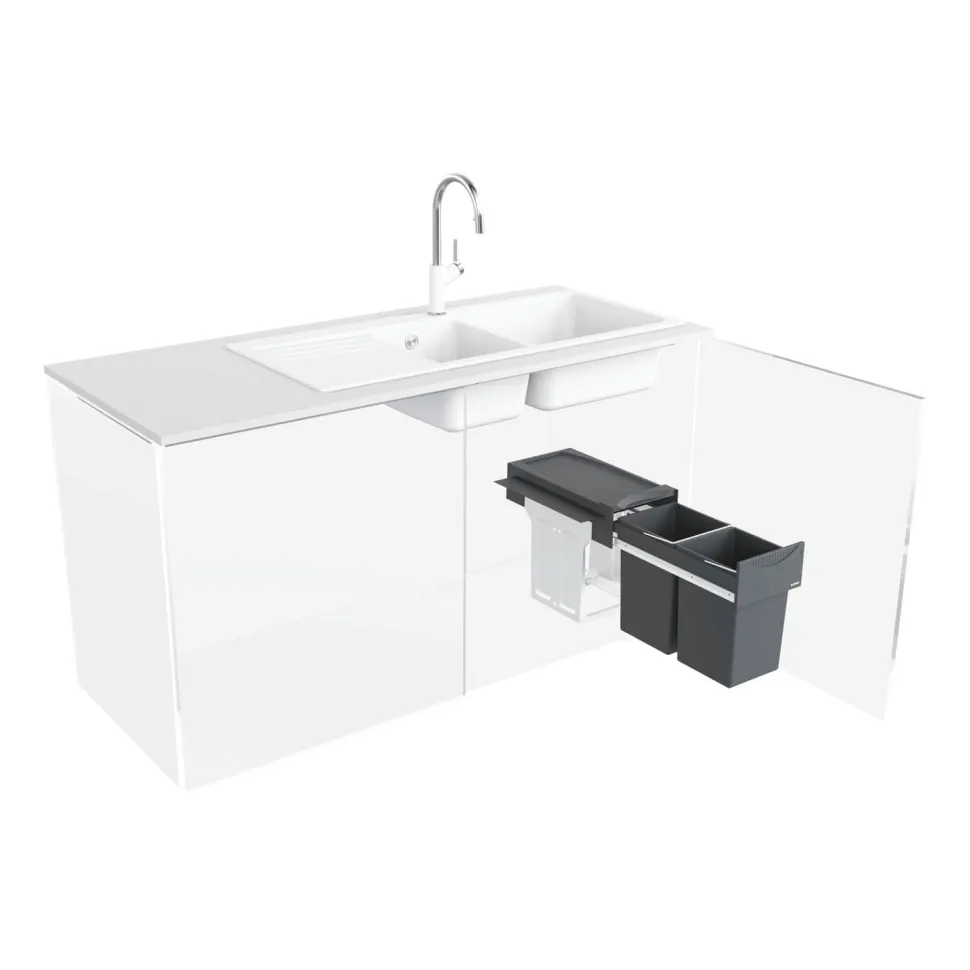 Blanco Botton Pro 30 litre 2 Container Waste Organiser for 300mm Kitchen Cabinets