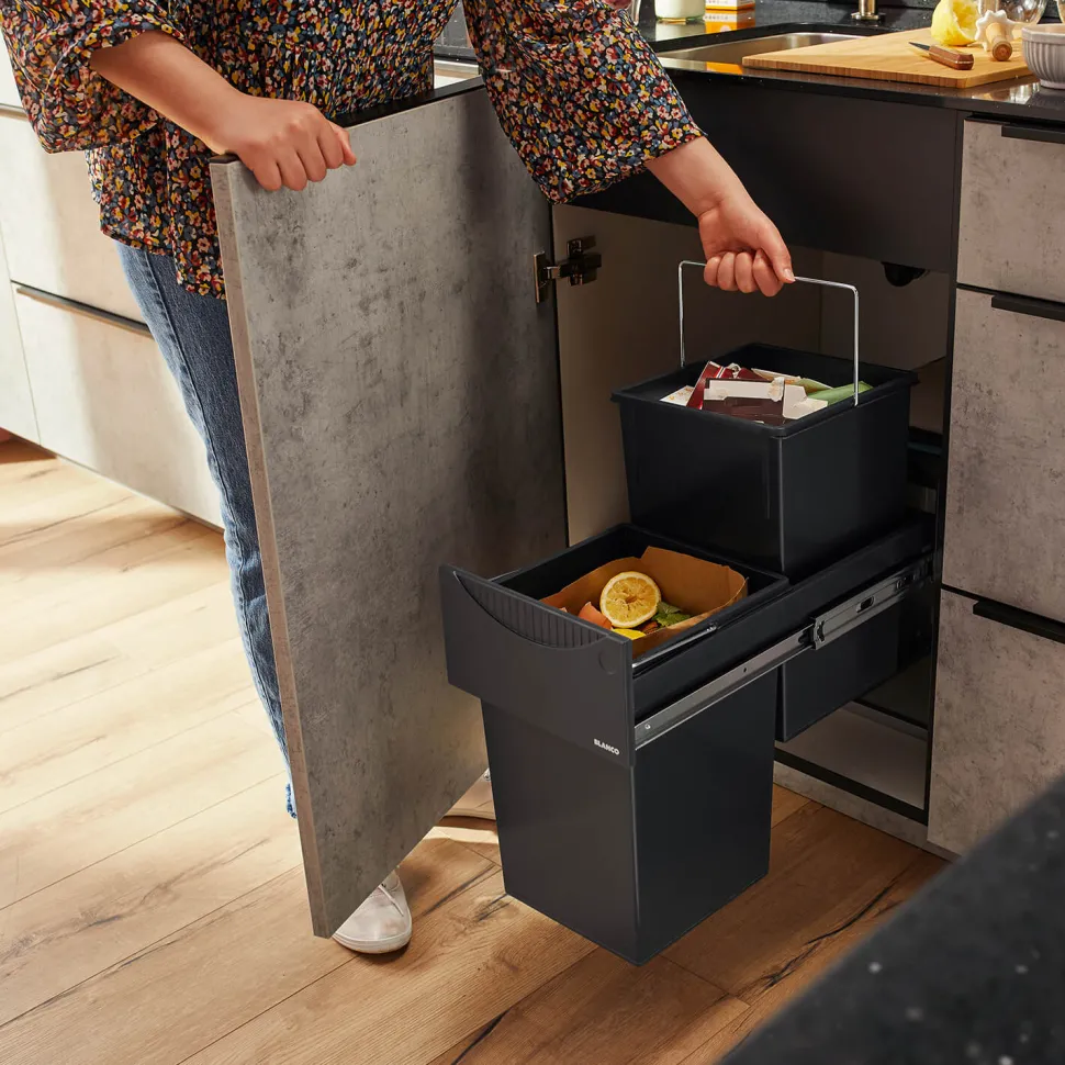 Blanco Botton Pro 30 litre 2 Container Waste Organiser for 300mm Kitchen Cabinets