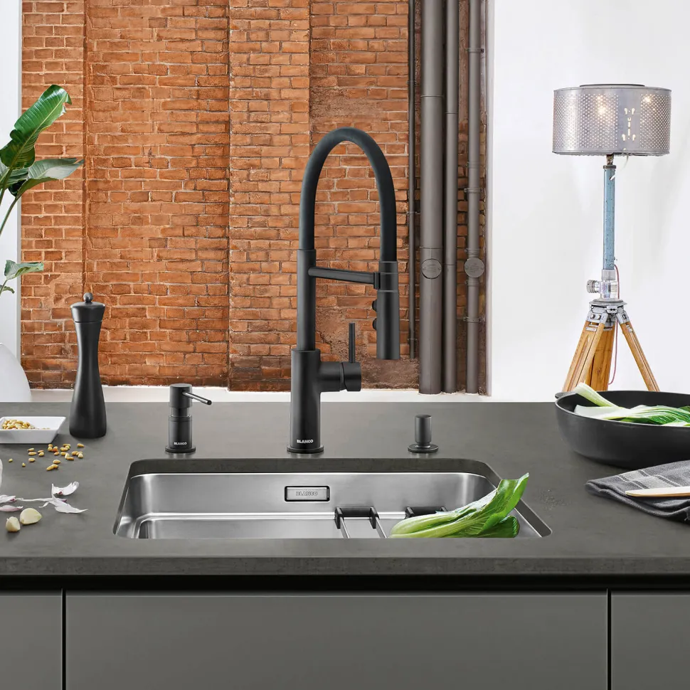 Blanco Catris-S Flexo Single Lever Pull Out Kitchen Mixer Tap with Dual Spray