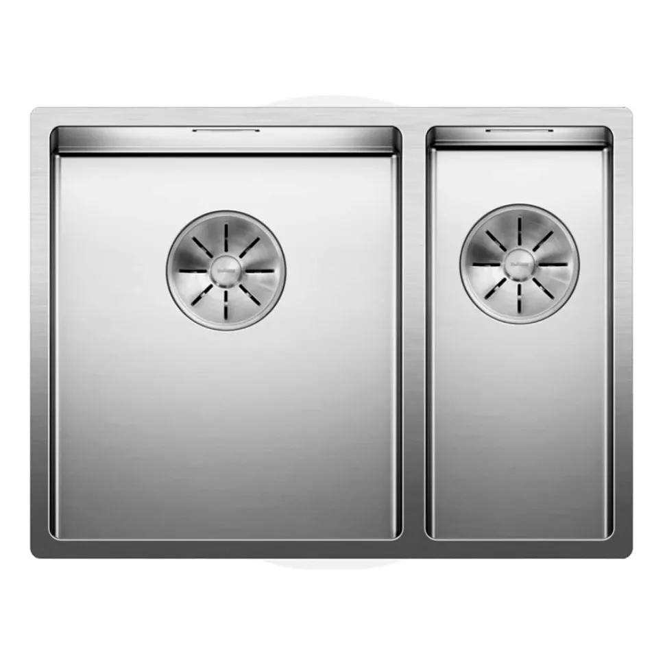 Blanco Claron 1.5 Bowl Undermount Satin Polish Stainless Steel Kitchen Sink & Waste - 585 x 440mm
